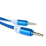 APM 418023 kabel, jackstekker, 3,5 mm, plat, blauw, 2 m