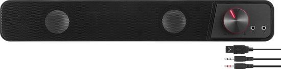 Speedlink BRIO - Stereo Soundbar - Headset & Microfoonaansluiting - Zwart