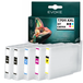 Evoke compatible ink for Epson T7011 T7012 T7013 T7014 XXL 4X Cmyk: Black, Cyan, Magenta, Yellow 178 ml Workforce Pro Wp-4015Dn 4020 4025Dw 4095Dn 4515Dn 4520 4525Dnf 4530 4533 4535Dwf 4540 4545Dtwf