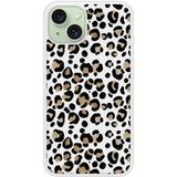Apple iPhone 15 Leopard Verstevigd hoesje met sublimatie bedrukking