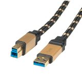 ROLINE USB naar USB-B kabel - USB3.0 - 0.80 meter