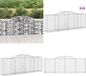 vidaXL Gabions 10 pieces curved 300x50x100/120 cm iron