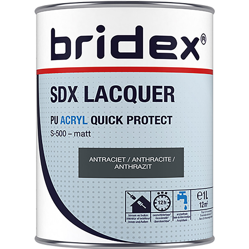 Bridex SDX Lacquer lak acryl 1L antraciet mat
