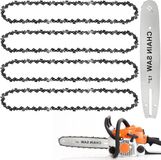 Shenzhen Haorui Industrial Technology Co., Ltd. 305 cm chaînes de tronçonneuse - set de 4 - faible recul - 3/8" pas - 003 mm (13 mm) jauge