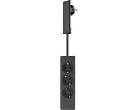 EVOline 151000156100 Stekkerdoos 3-voudig Zwart Randaarde stekker 1 stuk(s)