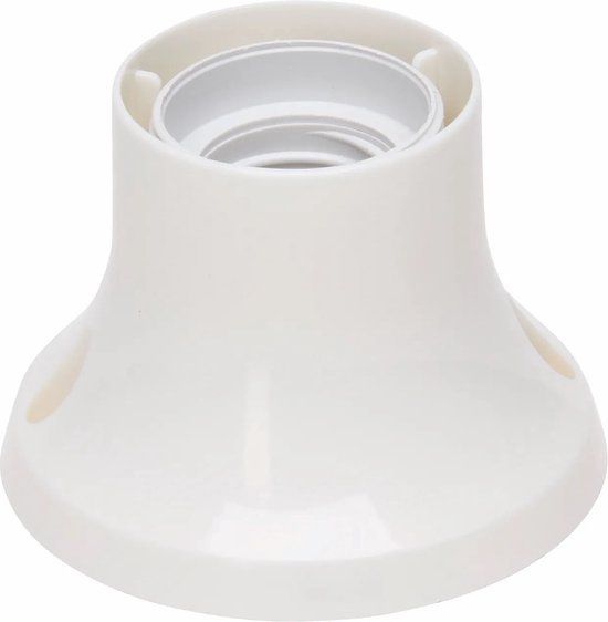 Kopp toneelfitting - Recht - E27 - Wit