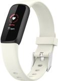 Strap-it Siliconen Smartwatch bandje - Geschikt voor Fitbit Luxe - Zand Wit - Maat L