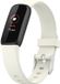 Strap-it Siliconen Smartwatch bandje - Geschikt voor Fitbit Luxe - Zand Wit - Maat L