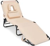 COAST™ Ligstoel met Gezichtsgat - Inklapbaar - 5 Voudig Verstelbaar - Beige