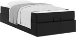 vidaXL Bedframe met matras, zwart, 100 x 200 cm, kunstleer