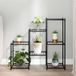 VidaXL Bloemenstandaard 83x25x80 cm ijzer zwart