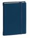 Quo Vadis - Collectie: Silk CARNET 24 gelinieerd met elastiek 16 x 24 cm - marineblauw
