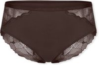 SCHIESSER Panty Dames Slips Effen Aansluitend 85% Modaal 15% Spandex Donkerbruin M