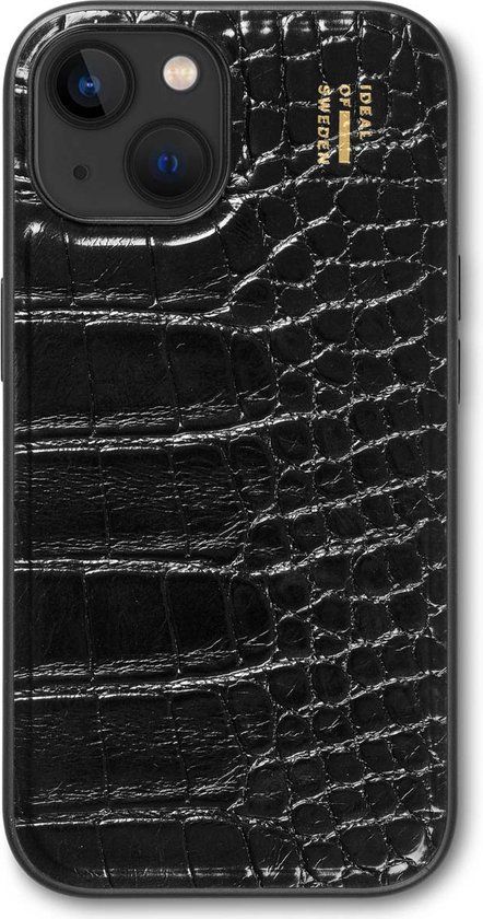 iDeal of Sweden Vegan Leather Backcover Black Croco Zwart