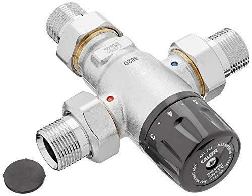 Caleffi 521500 Thermomische 3/4 inch 30-65 °C bestand tegen verkalking instelbaar ontbijtingsvrij