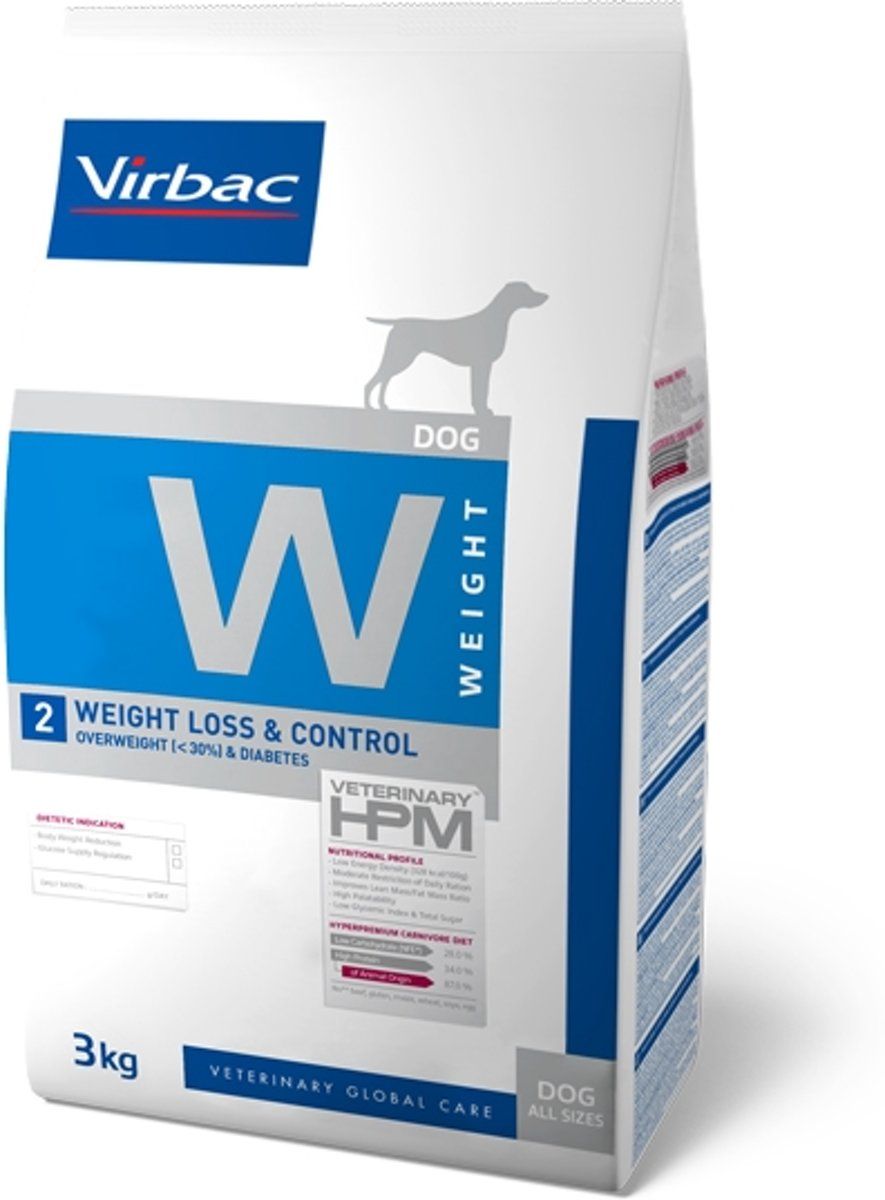 VIRBAC HPM CANINE WEIGHT LOSS/CONTROL W2 3KG