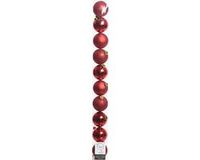 Decoris Boules de Noël - 10 pièces - Rouge - 6cm - Verre