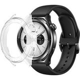Xiaomi Watch S4 compatibele hoes - Harde beschermende smartwatchhoes Transparant gehard glazen scherm Phonillico®