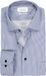 ETERNA modern fit overhemd - twill - wit met licht- en donkerblauw dessin - Strijkvrij - Boordmaat: 41