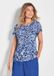 Goldner Bedrukt shirt Dames top met etnische print, korte mouwen