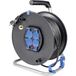 as - Schwabe 10119 Kabelhaspel voor Binnengebruik met 4 Geaarde Stopcontacten, IP20, 230 V/16 A, 50 m Kabellengte, Zwart