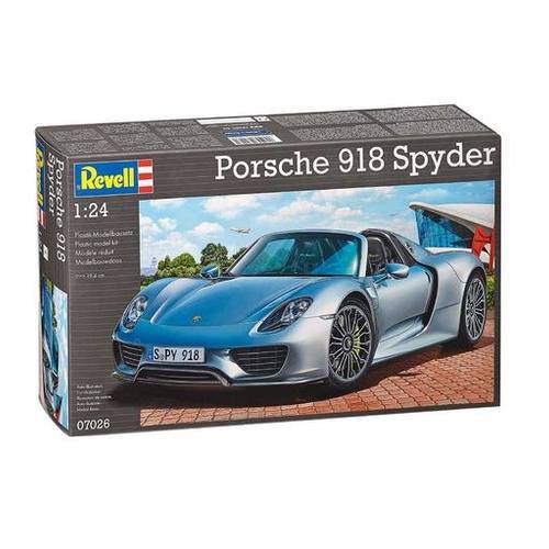 Revell Modellbausatz Auto 1:24 - Porsche 918 Spyder im Maßstab 1:24, Level 4, originalgetreue Nachbildung mit vielen Details, 07026
