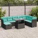 Maison Exclusive - Salon de jardin 9 pièces avec coussins, rotin synthétique noir