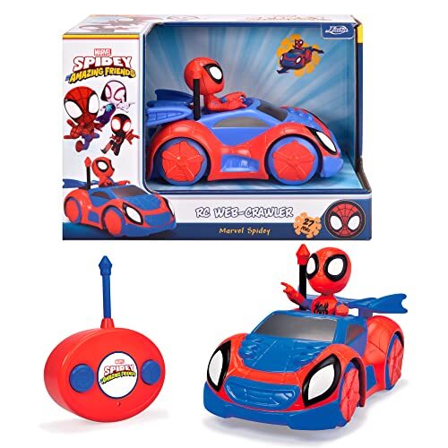 dickie Toys - Spiderman, Afstandsbediening Spidey Web Crawler, 203225000, +3 jaar, 27 cm, 2 kanalen, turbo-functie