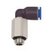 Riegler L-steekschroefverbinding »Blaue serie« lang, draaibaar, G 1/8 a., voor slang-buiten-Ø 8 mm, werkdr. Maximale 15 bar, kunststof/MS vern.