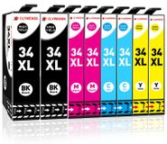 Epson 34XL Cartouches d'encre, multipack de 8 pièces, adapté pour Epson WorkForce Pro