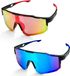 POTALAI TRADE Kft 2x Lunettes de sport polarisées - Coupe-vent et protection UV400 pour le cyclisme, la course à pied, le ski