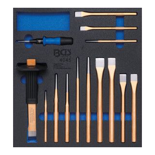 BGS Werkplaatswagen inzet 2/3: centerponsen, beitels, ponsen 14 delig