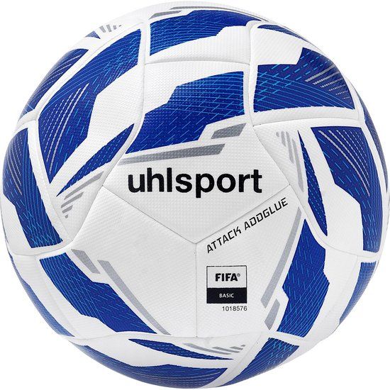 Uhlsport Attack Addglue Wedstrijd/Trainingsbal - Wit / Royal / Blauw | Maat: 5
