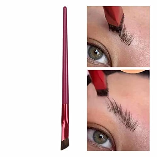 PISOLE Schuine wenkbrauwborstel - Multifunctionele wenkbrauwborstel Ultradunne schuine eyeliner make-upborstel | Concealer Make-up Borstel Wenkbrauw Haarlijn Borstel Tool voor Wenkbrauwen Haarlijn