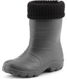 Ladeheid Bottes en caoutchouc Eva Thermo ultra-légères pour enfants (filles et garçons), doublées, LA845KIDS (Graphite/Noir, 33 EU)