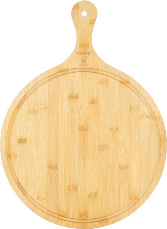 Cozze Serveerplank voor Pizza - Bamboe - 35 cm - Bruin