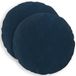 vidaXL - Kussensloop - 2 stuks - HEERLEN - Blauw - Ø 40 cm - Katoensatijn