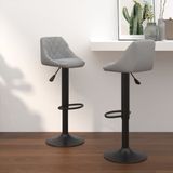 Maison Exclusive - Lot de 2 tabourets de bar en velours gris clair