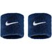 Nike Unisex Swoosh Classic 2Pk Zweetband College Navy/White One Size