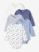 VERTBAUDET Set van 5 body's met opening voor pasgeborenen blauw