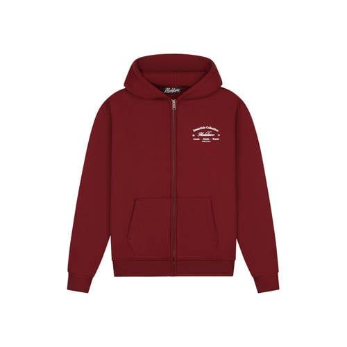 Malelions Sweatvest met logo - Bordeauxrood