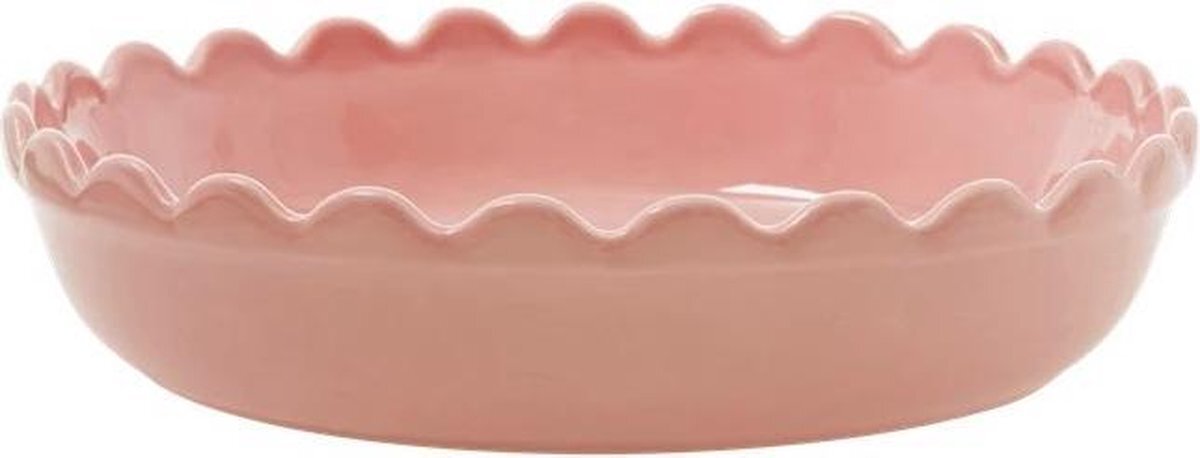 Rice - Stoneware Pie Dish - Pink S