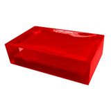 GEDY Auckland zeepbakje, transparant, hoogwaardige hars, rood, design R&S Gedy, handgemaakt