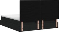 vidaXL Ottoman bed met matras met hoofdeinde Zwart 180 x 200 cm Stof