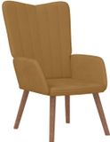 vidaXL Relaxstoel fluweel bruin