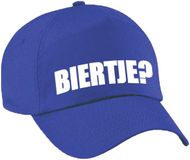 Bellatio Decorations Biertje? Drank feest petje - baseball cap - blauw - volwassenen - vrijgezellenfeest