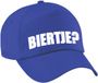 Bellatio Decorations Biertje? Drank feest petje - baseball cap - blauw - volwassenen - vrijgezellenfeest