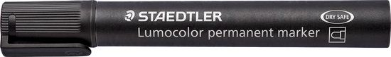 STAEDTLER Lumocolor permanent marker ronde punt zwart - Zwart
