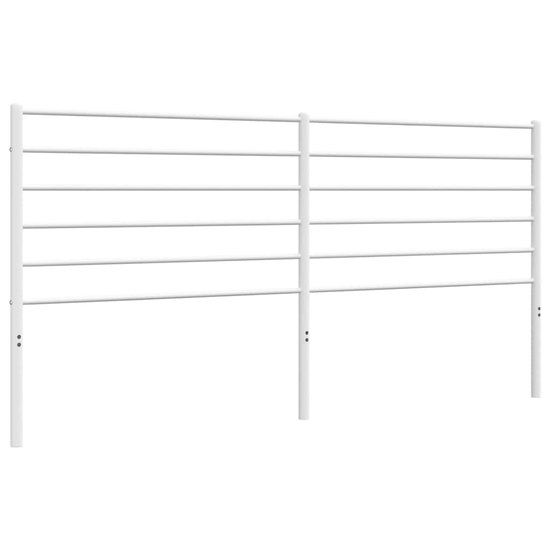 VidaXL Hoofdeind & Voeteind Wit Staal 193 cm