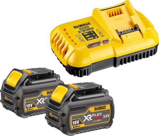 DeWALT DCB118T2 XR FlexVolt Starterset 2x 54V 6.0Ah Li-ion Accu + Snellader